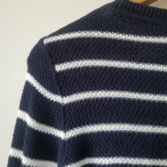 Abercrombie & Fitch Navy Striped Knit Sweater - Picture 9 of 11